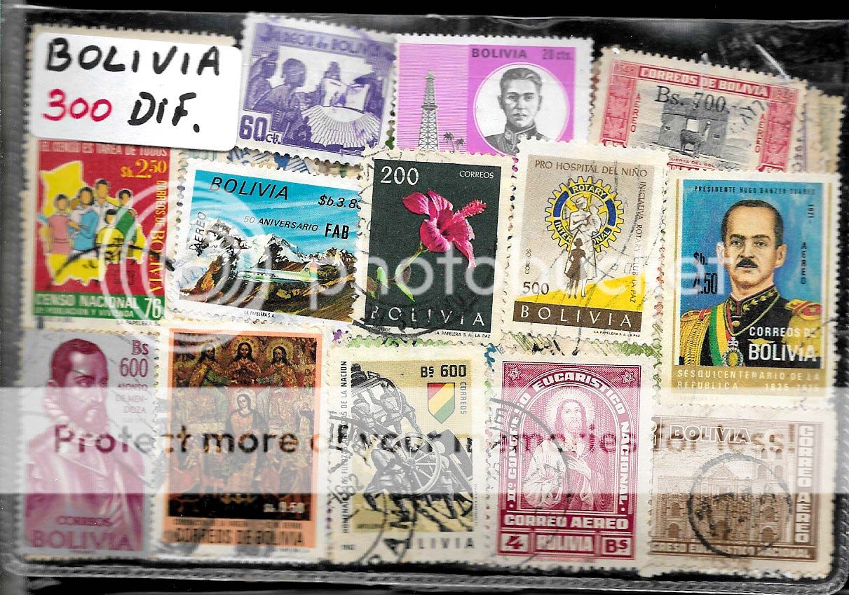 BOLIVIA 300 DIFFERENT STAMPS COLLECTION MNH/USED LOT SELECTED PACKET eBay